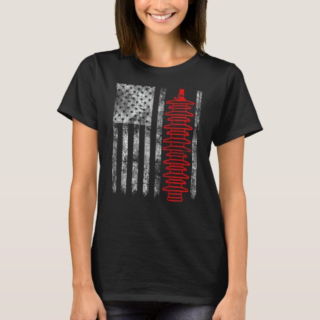 Camiseta Silhouette Lightning Arrester American Flag Linema (Anverso)