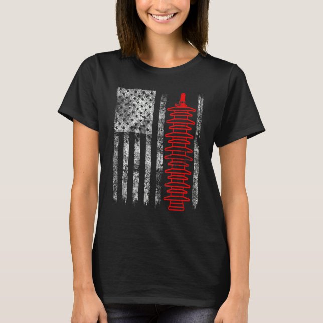 Camiseta Silhouette Lightning Arrester American Flag Linema (Anverso)