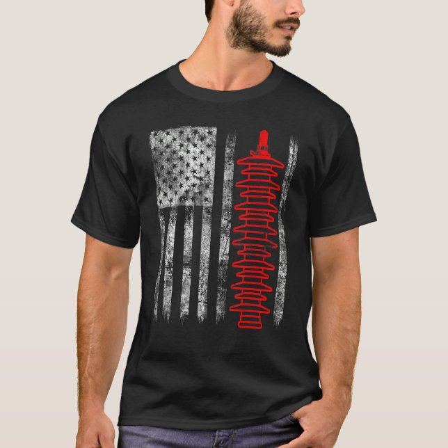 Camiseta Silhouette Lightning Arrester American Flag Linema (Anverso)