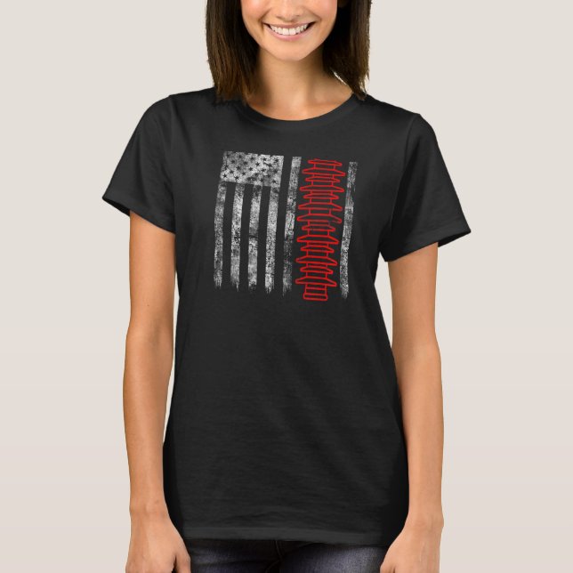Camiseta Silhouette Lightning Arrester Bandera Americana Li (Anverso)