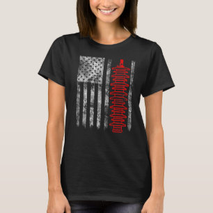 Camiseta Silhouette Lightning Arrester Bandera Americana Li