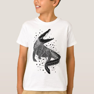 Camiseta Silhouette negra de un cocodrilo