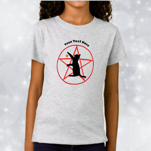 Camiseta Silhouette para gato negro de Halloween Estrella d