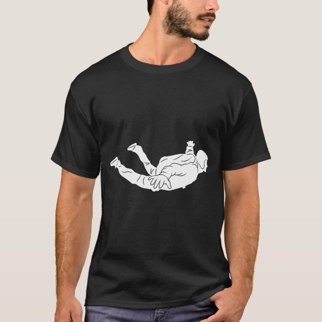 Camiseta Silhouette Paracaidismo Skydiver Skydiving Free Fa (Anverso)