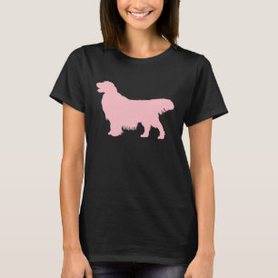 Camiseta Silhouette Pink Golden Retriever