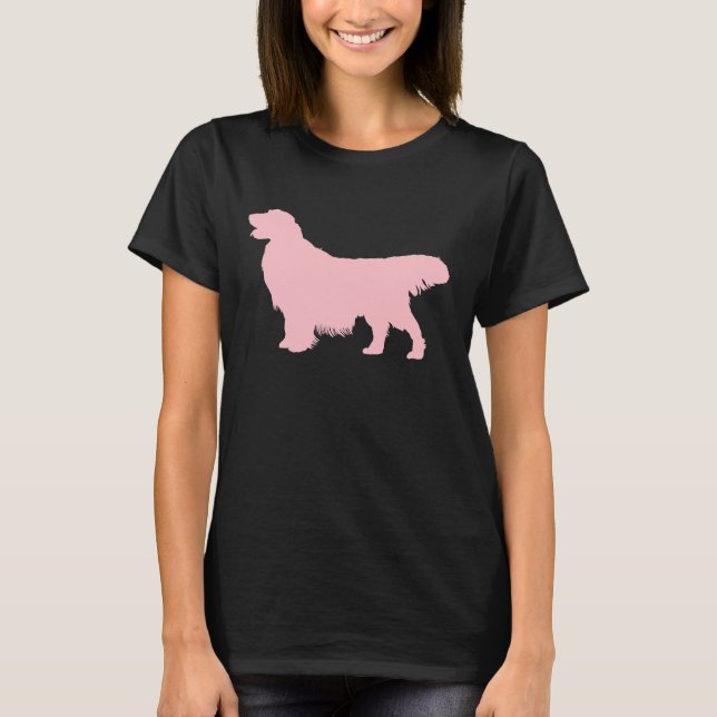 Camiseta Silhouette Pink Golden Retriever (Anverso)