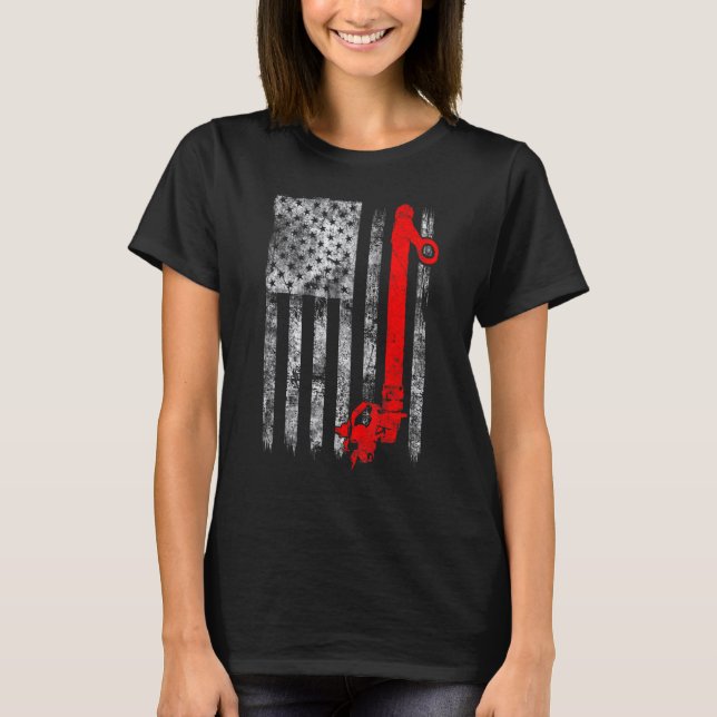 Camiseta Silhouette Power Line Fuse American Flag Lineman (Anverso)