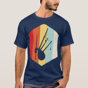 Camiseta Silhouette Retro Bagpipe