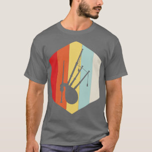 Camiseta Silhouette Retro Bagpipe