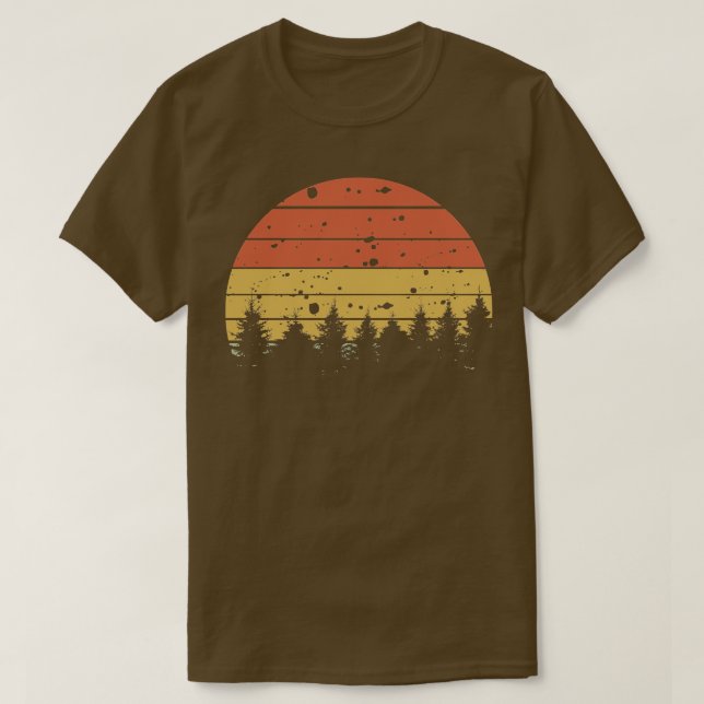 Camiseta Silhouette Retro Pine Tree 4 (Diseño del anverso)