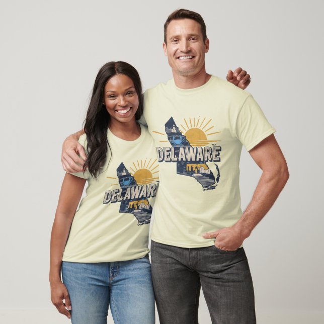 Camiseta Silhouette Retro Scenic Delaware (Unisexo)