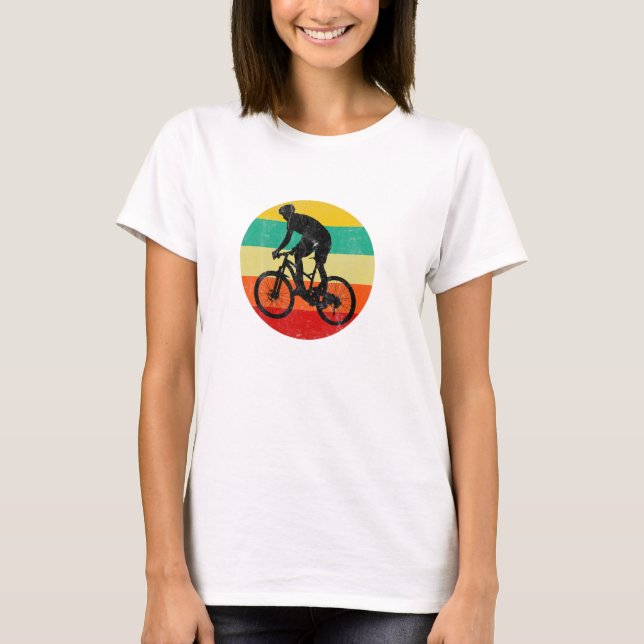 Camiseta Silhouette Retro Vintage Mountain Bike (Anverso)