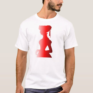 Camiseta Silhouette roja 1800 Moda Inglaterra Mujer 1
