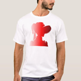 Camiseta Silhouette roja Fashion England Woman de los años 