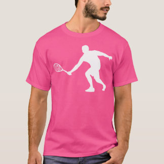 Camiseta Silhouette Squash Player Ball Racquet Tenni