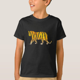 Camiseta Silhouette Tiger Black and Naranja