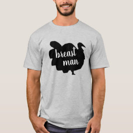 Camiseta Silhouette Turkey Breast Man Divertido Día de Acci