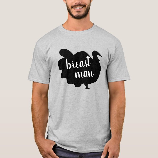 Camiseta Silhouette Turkey Breast Man Divertido Día de Acci (Anverso)