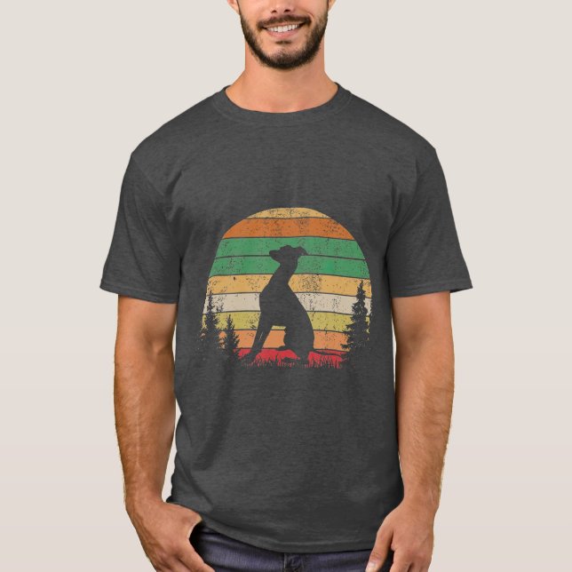 Camiseta Silhouette Vintage Italiana De Greyhound (Anverso)