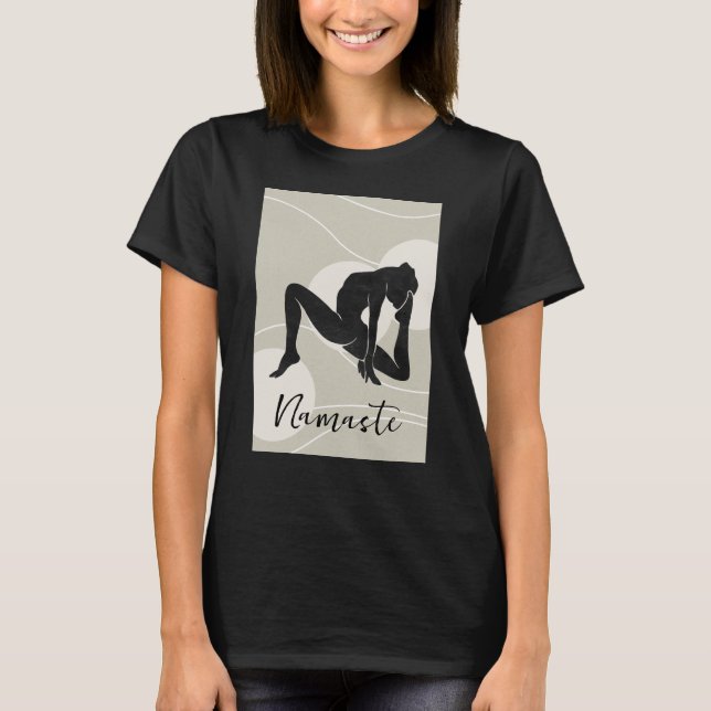 Camiseta Silhouette Zen meditación yoga sanidad namaste (Anverso)