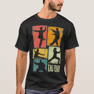 Camiseta Silhouettes de arte marcial de tai chi marcial