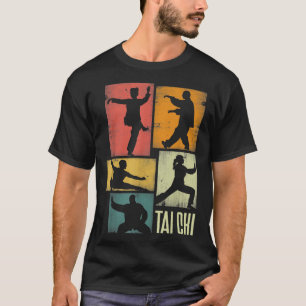 Camiseta Silhouettes de arte marcial de tai chi marcial