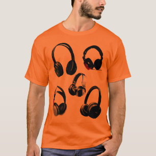 Camiseta Silhouettes de audífonos Pop Art