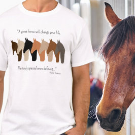 Camiseta Silhouettes de caballo con cotización a caballo