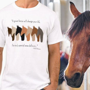 Camiseta Silhouettes de caballo con cotización a caballo