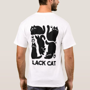 Camiseta Silhouettes de gato negro - Diseño felino lindo