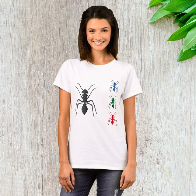 Camiseta Silhouettes de hormiga Inspira verde azul negro y  (Subido por el creador)