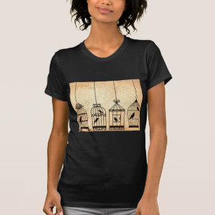 Camiseta Silhouettes de la jaula de aves