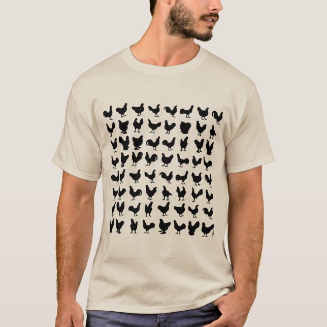 Camiseta Silhouettes de pollo (Anverso)