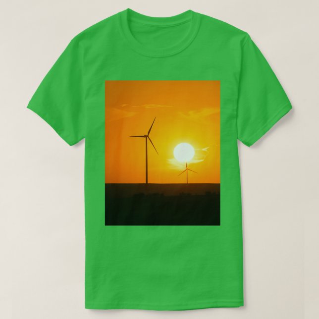 Camiseta Silhouettes de turbinas eólicas (Diseño del anverso)