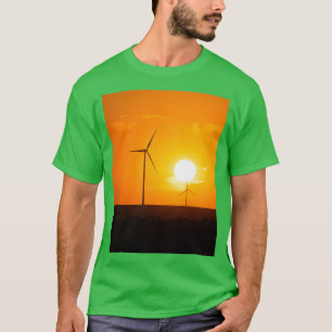 Camiseta Silhouettes de turbinas eólicas