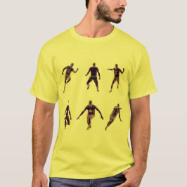 Camiseta Silhouettes del jugador de baloncesto dinámico