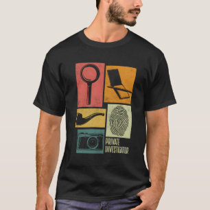 Camiseta Silhouettes, investigador de crímenes de detective