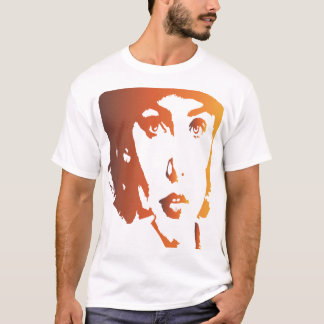 Camiseta Silhuette de oro una mujer con un gorra