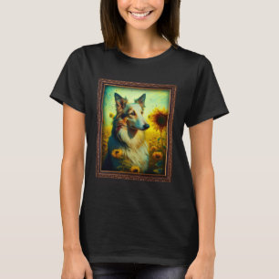Camiseta Silken Windhound Pintando Flor De Girasol Mamá