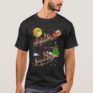 Camiseta Silken Windhound Reno Ciervo Navidad Santa Montand
