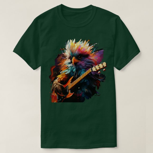 Camiseta Silkie Tocando la Guitarra (Diseño del anverso)