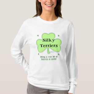 Camiseta Silky Terrier Heaven, el Día de San Patricio Terri