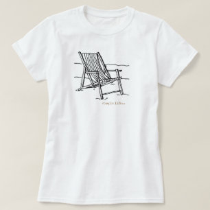 Camiseta Silla Adirondak en la playa