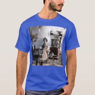 Camiseta Silla de cuero de barbero de época