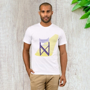 Camiseta Silla de director de cine púrpura con foco