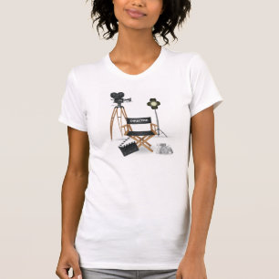 Camiseta Silla de director de cine y conjunto de cámara de 
