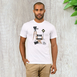 Camiseta Silla de director de cine y conjunto de cámara de