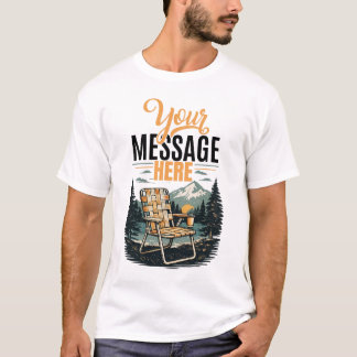 Camiseta Silla de jardín vintage con mensaje personalizado 