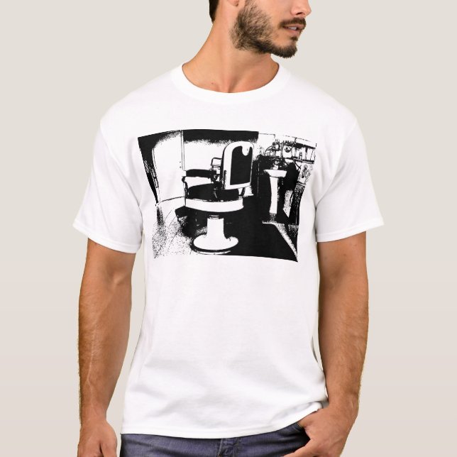 Camiseta silla de la barbería (Anverso)