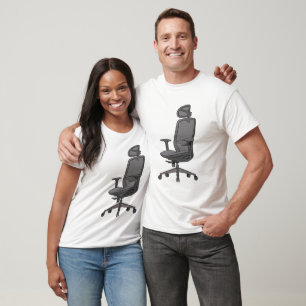 Camiseta Silla de oficina y juegos minimalista ergonómica